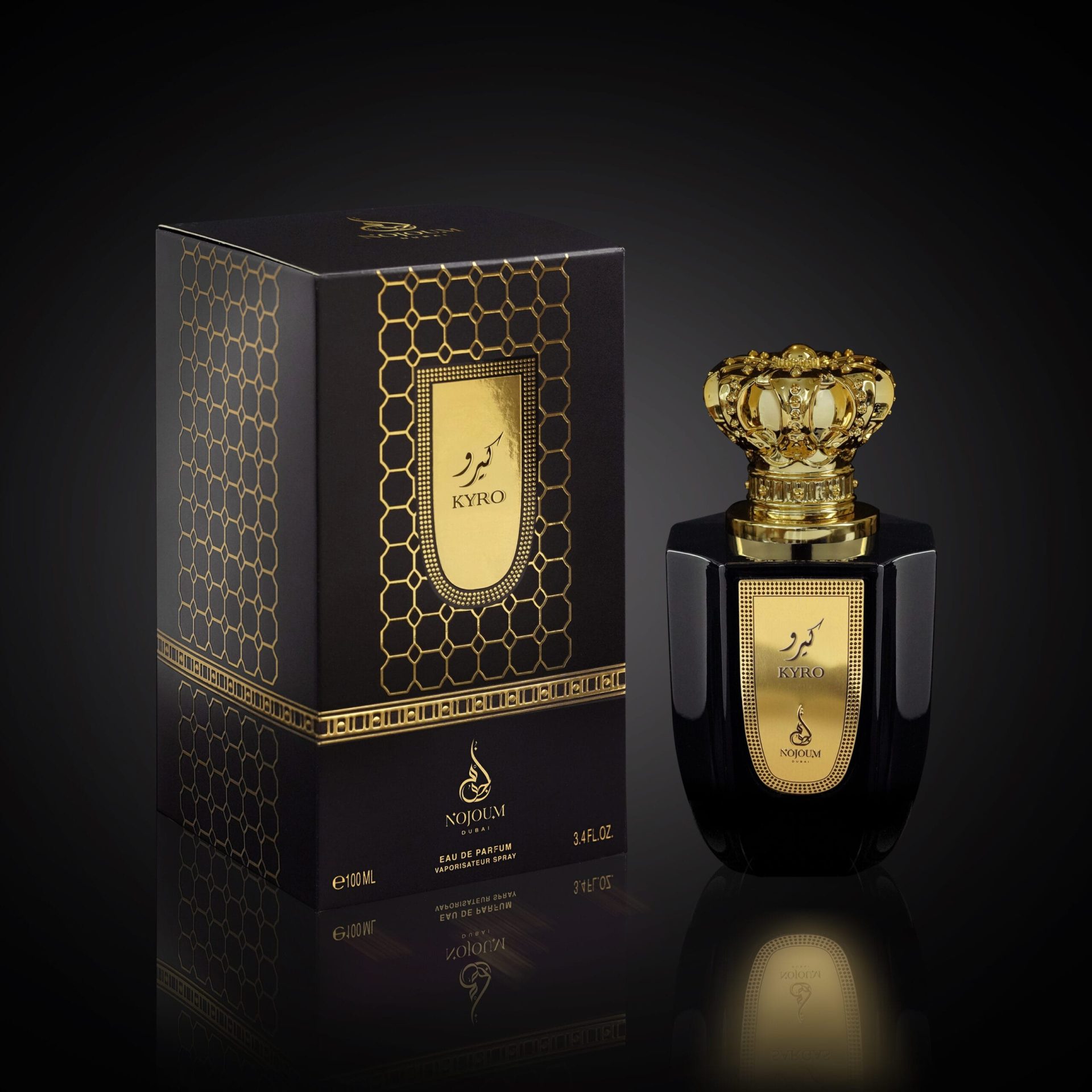 Kyro-With-Box-HD-scaled-2.jpg (plu00077) - Apa de Parfum Kyro, Nojoum, Barbati - 100ml - imagine 6