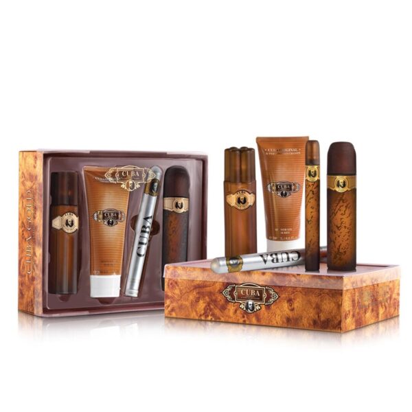 (plu02082) - Set Parfum Cuba Gold, PC Design, Barbati, Apa de Toaleta - 100ml + Apa de Toaleta - 35ml + Gel de Dus - 200ml + After Shave - 100ml